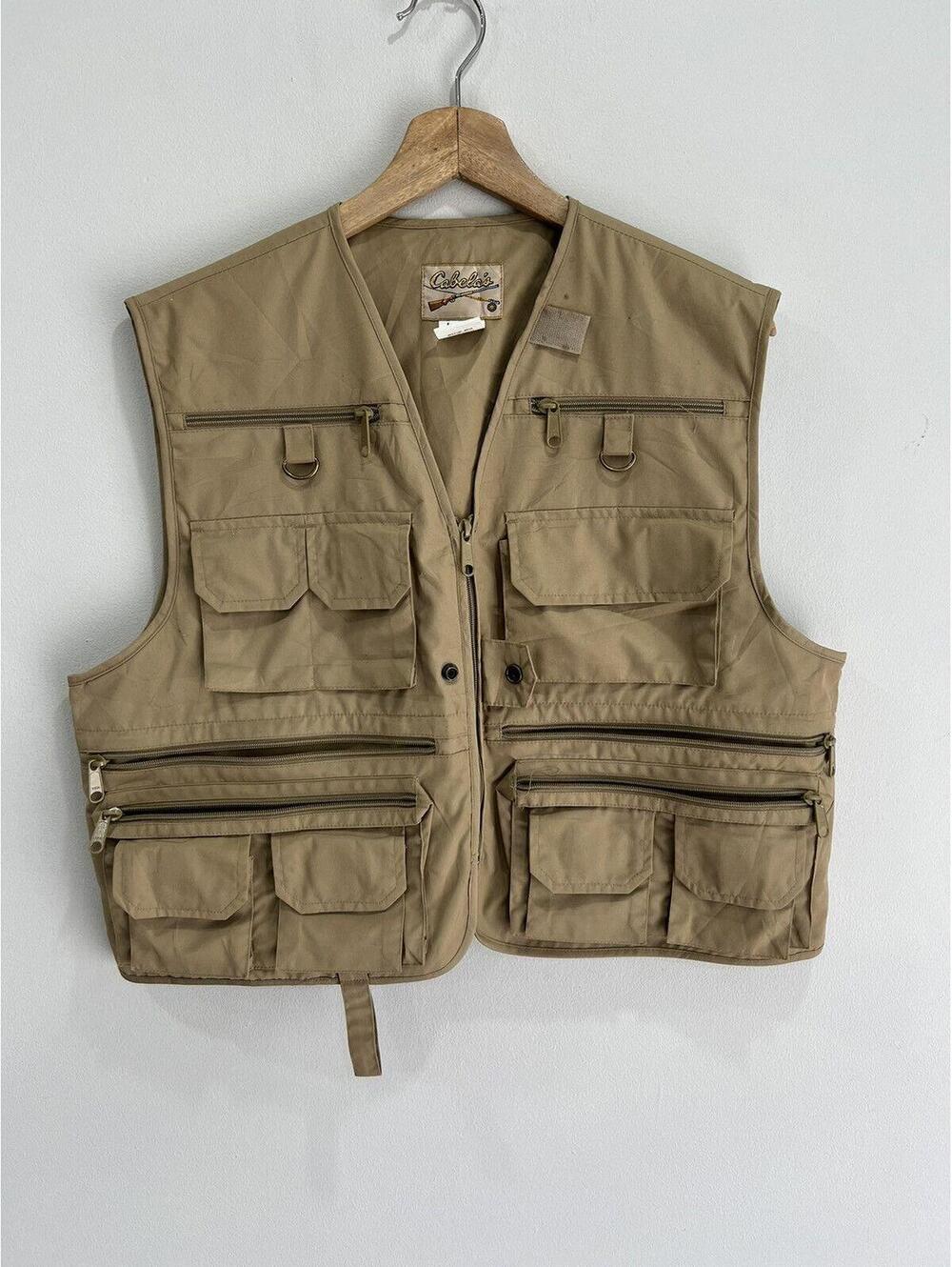 Vintage Cabelas Hunting Vest Fisherman utility pocket